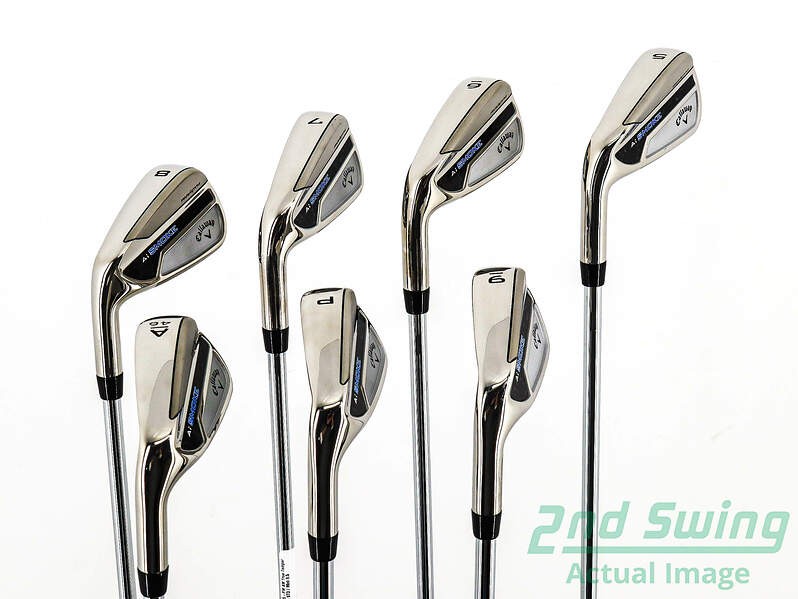 Mint Callaway Paradym Ai Smoke Iron Set 5-PW AW Steel Stiff Left