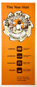 1970s Portage Trail Park Fremont Ohio Recreation Guide Vintage Travel Brochure