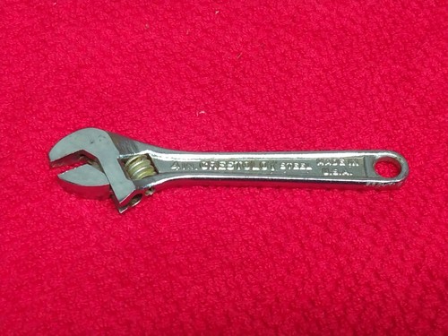 Halbmond verstellbarer Schraubenschlüssel 4" Crestoloy Stahl Made in USA 🇺🇸