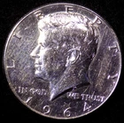 1964 Kennedy Half Dollar. No Mint Mark