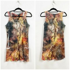 Maurices Medium Womens Boho Print Sleeveless Pockets Tunic Dress