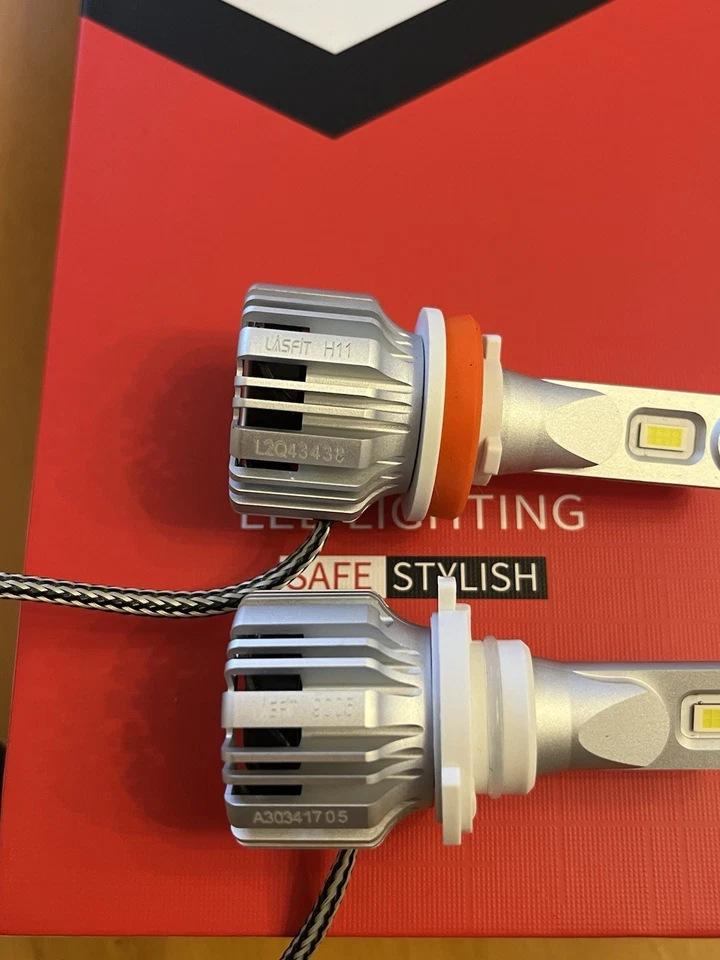 LASFIT H11 9005 Combo LED Headlight Bulbs High Low Beam Conversion Kits 6000K - Image 2 of 3