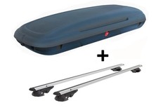 Dachbox CA480Lcarbonlook+VDP004 Alu Dachträger für für Mercedes C TModell 00-07