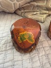 oswegatchie Camp Croghan New York Vintage Wood Salt Pepper Shakers & Hour Glass  — photo 2
