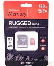 ProMaster Professional 128GB RUGGED MICRO SD Memory Card V30 U3 5379