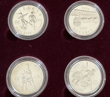 1995 1996 S US Olympic Coins of Atlanta Centennial Games 4 Coins Clad Proof Set