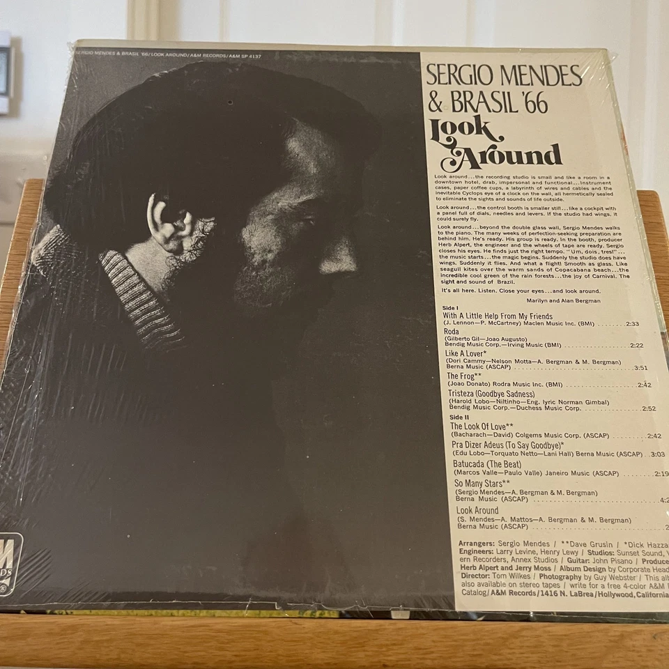 Sergio Mendes & Brasil 66 Look Around Vinyl LP A&M SP 4137 1st Pressing Shrink - Image 4 of 4