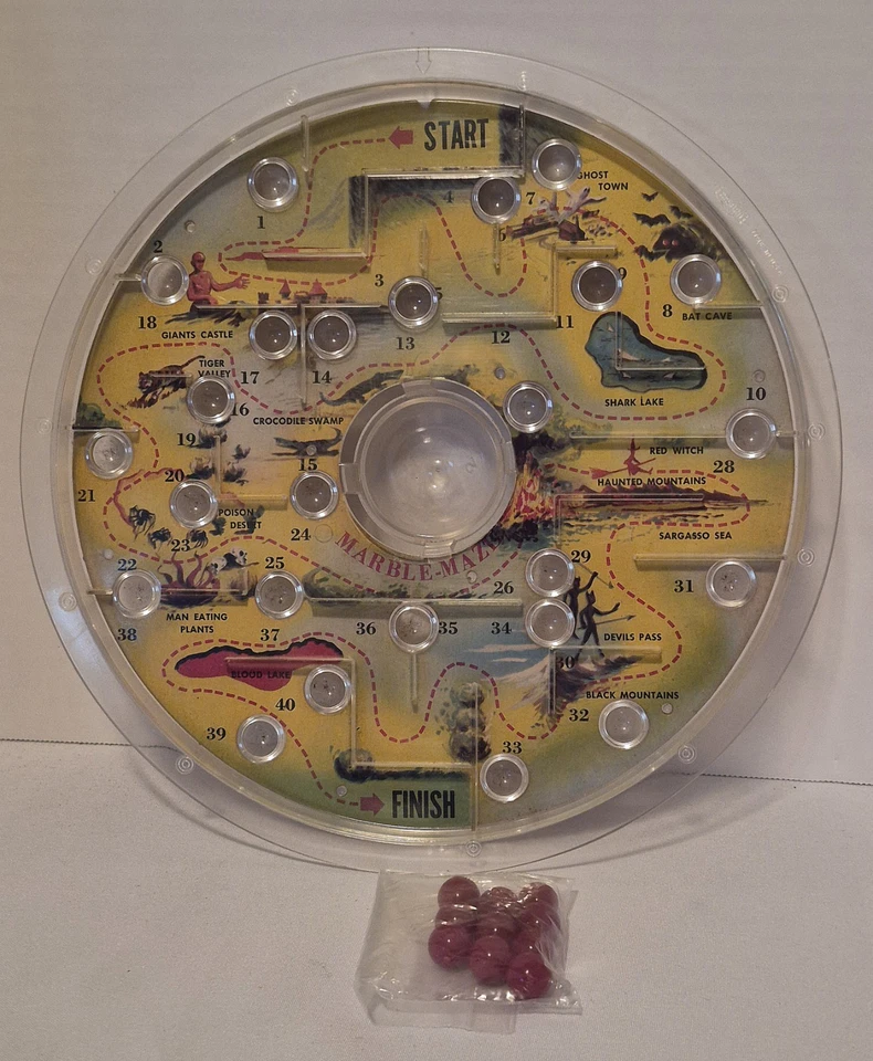 Vintage Hasbro Marble Maze Skill Game in Original Box W Original Marbles - Image 2 of 4
