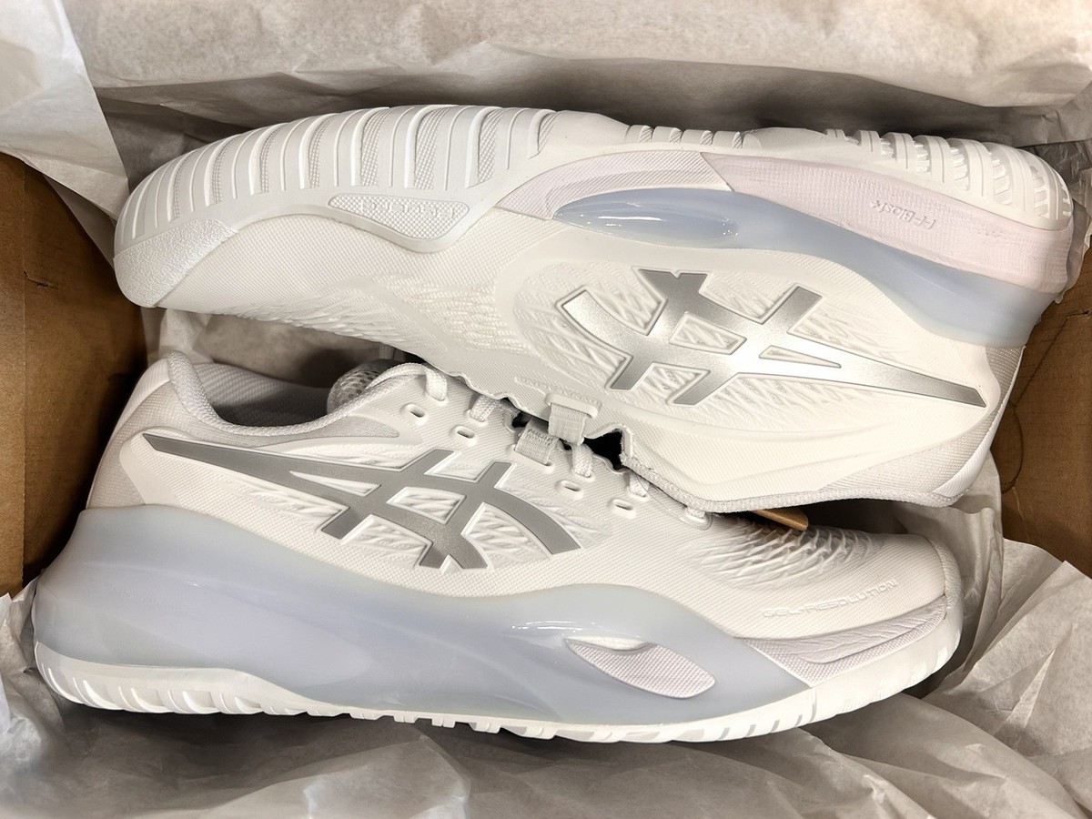 Asics Sz 6 Women's Gel-Resolution X White Pure Silver Tennis Shoes