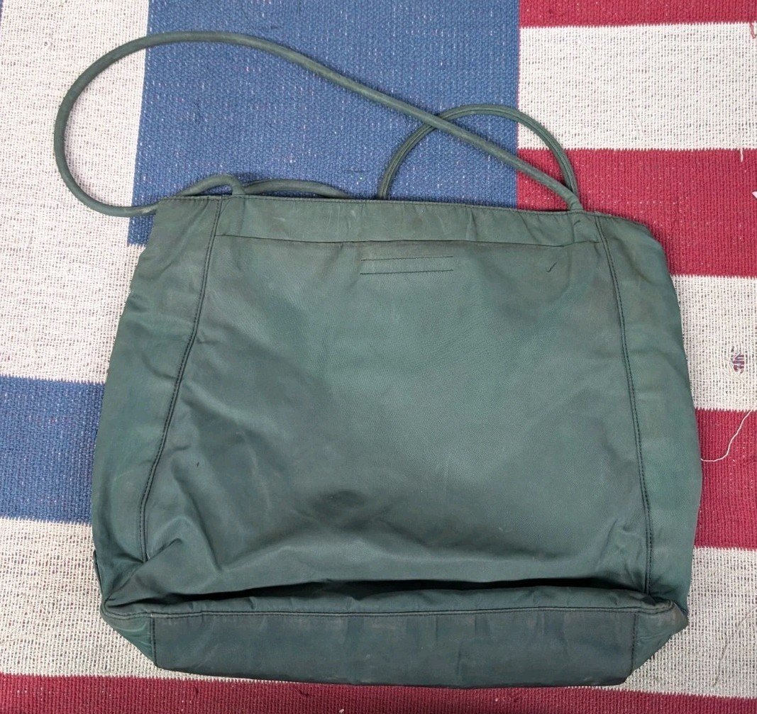 PRADA Tessuto Nylon Bag  Hand Bag Khaki Triangle Logo Purse Vintage thumbnail 2