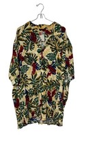 Hilo Hattie Men's Shirt Vintage Leaves Flower Hawaiian Beach XXL Made In USA