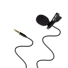 Omnidirectional Clip-on Lapel Mini Lavalier Mic Recording Microphone 3.5mm for