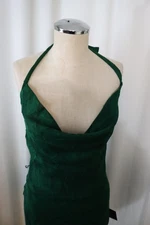 NWT Lulus Small Green Midi Dress Lace Overlay Halter Zip (38)