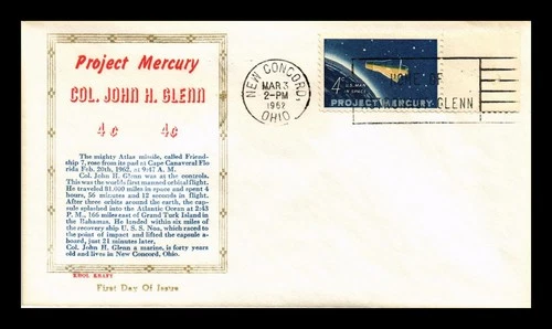US COVER PROJECT MERCURY MAN IN SPACE FDC SCOTT 1193 KHOL KRAFT CACHET