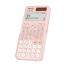 Scientific Calculator 417 Function 2 Line Display Solar Battery Student Pink