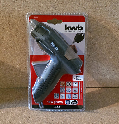 kwb Heißklebepistole 100 W 190°C für 11 mm Klebesticks, Schwarz 989490