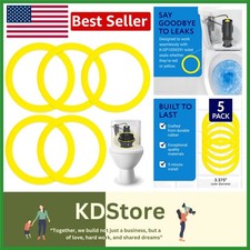 Toilet Flush Valve Seal Kit 5 Pcs Durable Rubber Gasket Replacement for Kohler