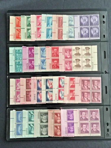 US STAMPS SC# 1030-1052 Nice Collection of Liberty Issue Plt Blks 1/2c-$1.00 MNH