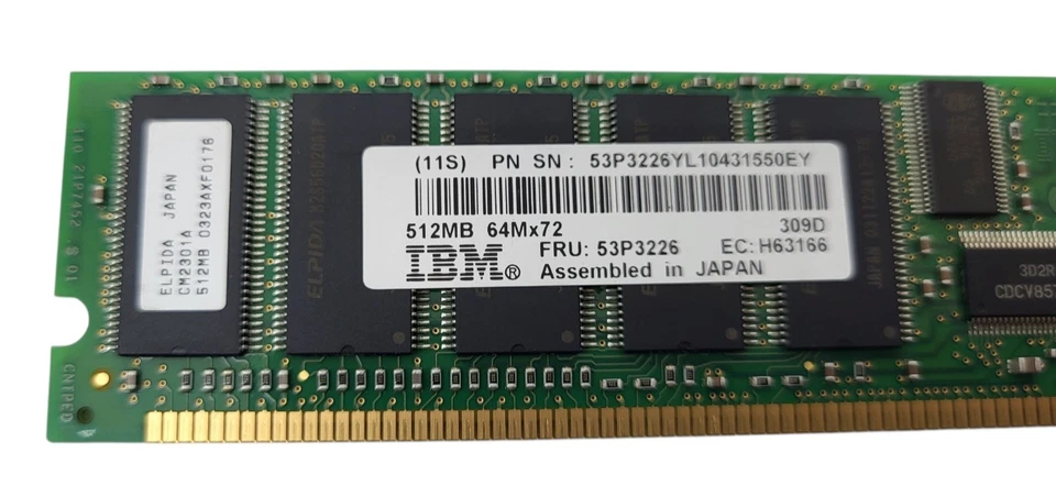 00P5767 IBM 512MB 64M X 72 MEMORY FOR POWER 615 PSERIES POWER6 - 30D2, H12714 - Image 2 of 4