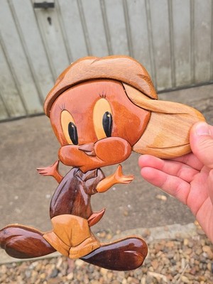 Vintage Wandbild Titi (Looney Tunes) aus Holzintarsien / Intarsien - 25