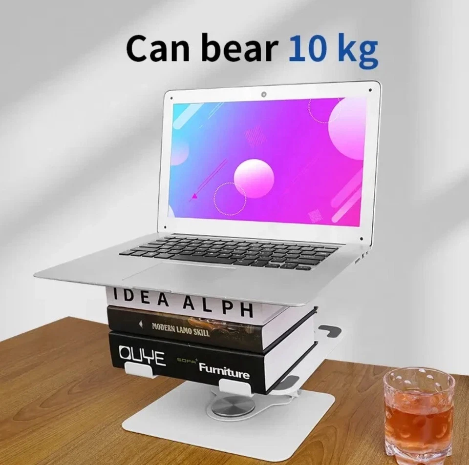 360° Swivel Portable Universal Stand Riser Bracket Adjustable Holder For Desk - Image 4 of 4