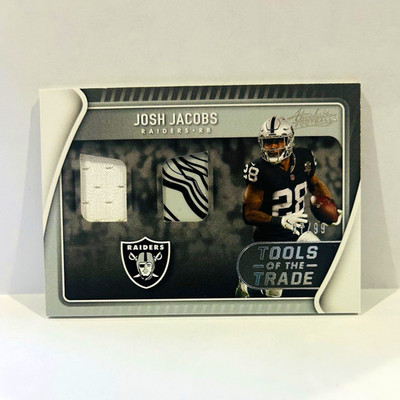 Panini 2021 Absolute Josh Jacobs Raiders Tools of the Trade Double Mem /99 #TTD1