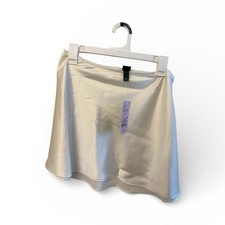 Wild Fable White Satin Mini Skirt Regular Size M