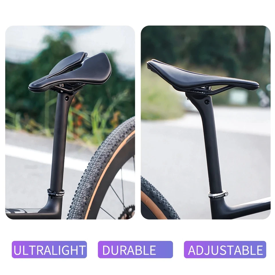 Tija de sillín de carbono 27,2 31,6 mm desplazamiento 20 mm MTB bicicleta de carretera tubo de asiento bicicleta piezas Foto 2 de 4