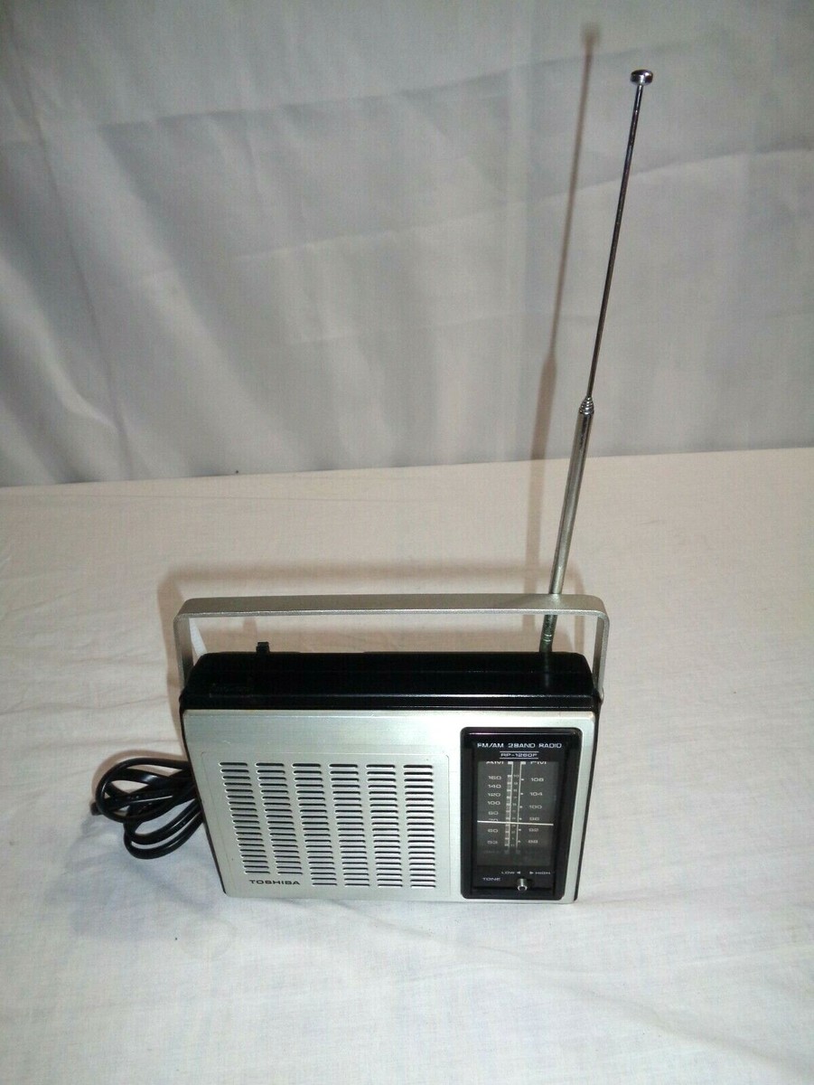 Vintage Toshiba Am/Fm Solid State Radio Model RP-1260F With Power