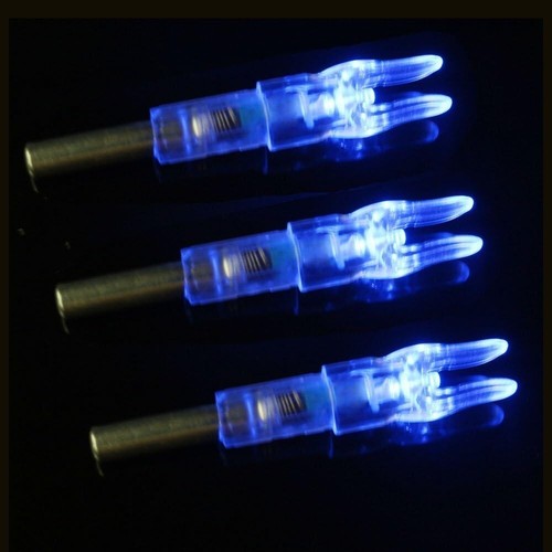 6Pcs Lighted Nocks for Arrows w/ .204"/5.2mm Diameter for Hunting Shooting Blue - Picture 4 of 5
