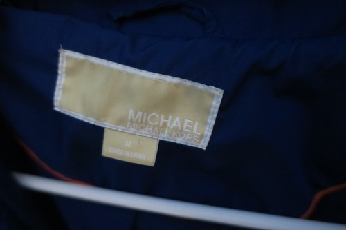 Michael Kors Jacke Damen Medium Cerulean Blau Full Zip Knopf Taschen ohne Kapuze - Bild 6 von 6