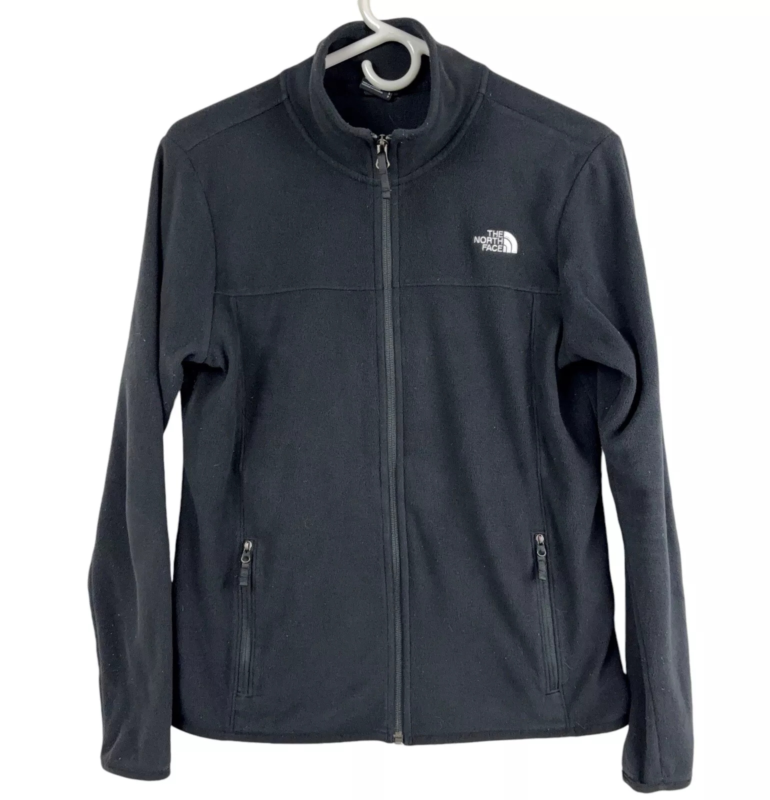 north-face fleece full zip pockets jacket