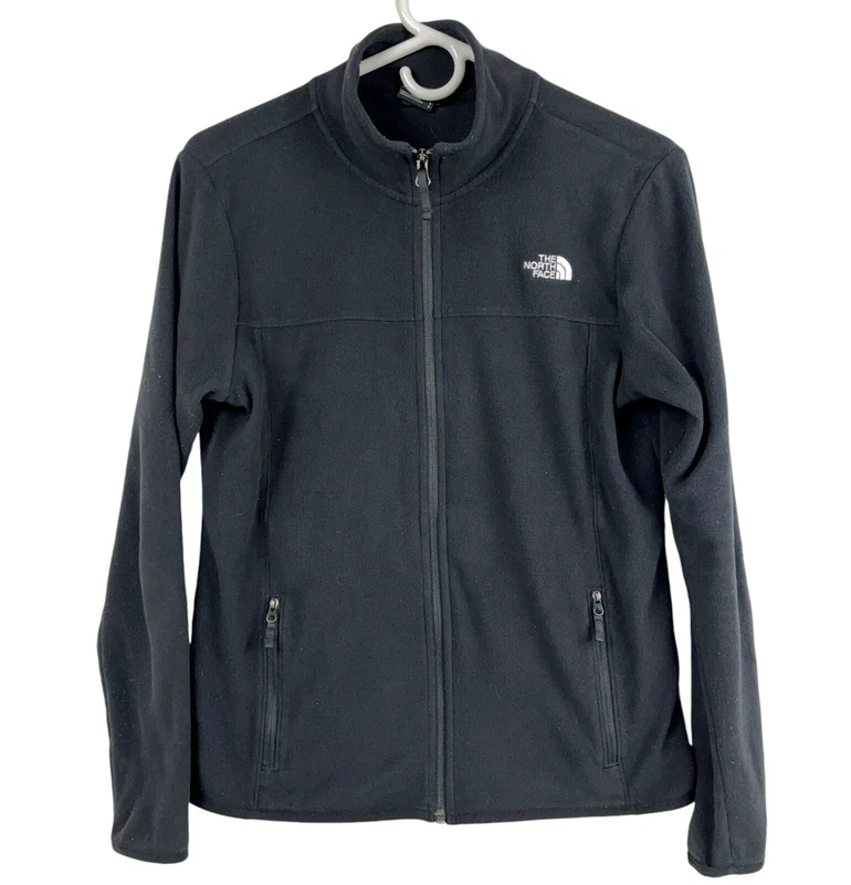 north-face fleece full zip pockets jacket