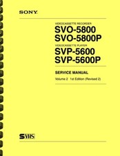 Sony SVO-5800 SVP-5600 Videocassette Recorder...