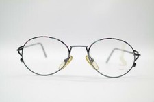 Vintage Prestige 0127 Blue Multicolored Oval Glasses Frame Eyeglasses NOS