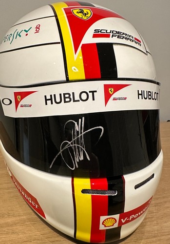 Sebastian Vettel (Germany) signed Ferrari 1:1 Helmet (Full size) Signed on Visor - Picture 11 of 21