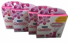 4 Schick Quattro Women's 4-Blade Razor Blade Refills (6 per pack), NEW FREE SHIP
