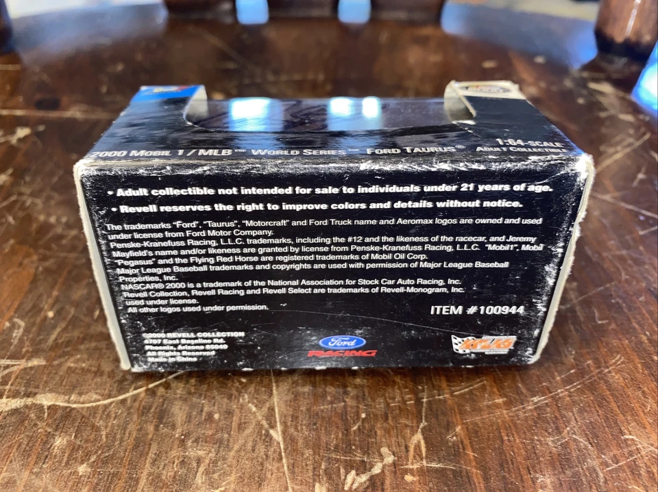 Jeremy Mayfield Revell #12 1:64 Scale 2000 MLB WORLD SERIES autographed signed - Image 3 of 4