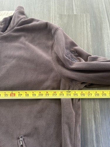 Nautica Jacket Reversible Mens Extra Large Beige Brown Golf Windbreaker Fleece - Picture 9 of 11