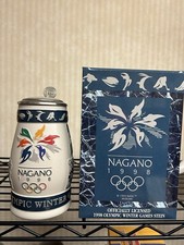 Anheuser Busch Nagano 1998 Olympic Winter Games Stein CS350 - New With COA
