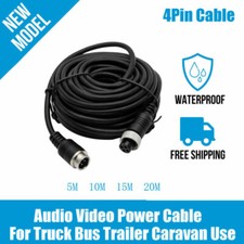 4Pin Aviation Extension Cable For Rear View Backup Camera Trailer Caravan Truck