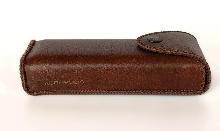 Vertical Waist Case for Glasses, Brown PU Leather Eyeglasses Belt Case - Image 4 of 4