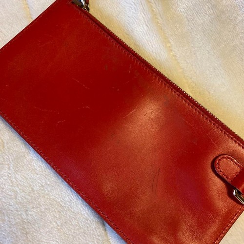 Authentic Gucci Diamante Handbag Tote Bag Red Color Canvas Leather Italy w/Pouch - Picture 3 of 8