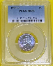 1994 D 5C Jefferson Nickel   PCGS MS65