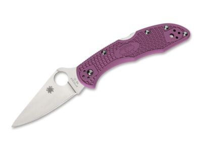 Spyderco Delica 4 FRN Lightweight Flat Ground Purple Taschenmesser VG-10 C11FPPR
