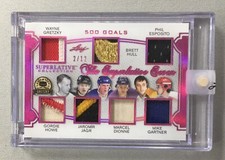 2019 Leaf In the Game Used Hockey Superlative Seven Gretzky, Howe, Esposito /12