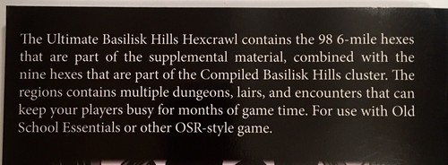 The Basilisk Hills Ultimate Hex Crawl Todd Leback 2020 Old School Essentials D&D - Picture 3 of 18