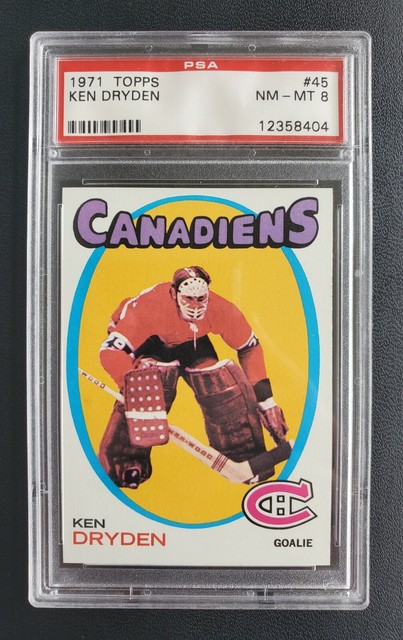 1971 72 Topps Ken Dryden Rookie RC 45 Graded PSA 8 NRMT MT EBay