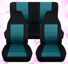 2Tone Cotton Car seat covers Front+Rear fits 1992-1995 Toyota Paseo