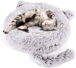Pecute Lit Chat Rond En Peluche Coussin Chiots Panier Pour Petit Animal De Domes Ebay
